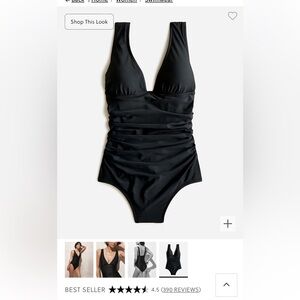 •j.crew• NWT ruched one piece swimsuit